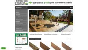 Terrasse Bois d'Arcachon : vente et devis en ligne pour vos terrasses en bois - Projet réalisé par l'agence Web & Digital ARTWYS (Valence)